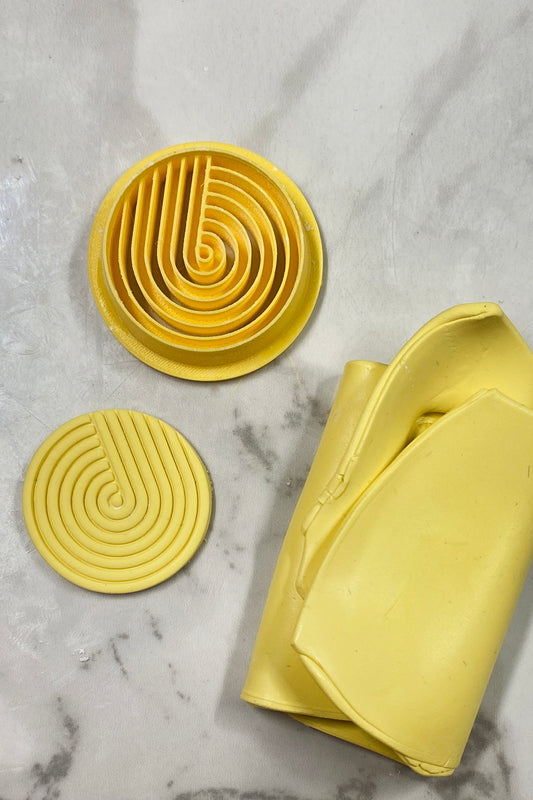Spiral Circle Polymer Clay Cutter - Petal & Posy