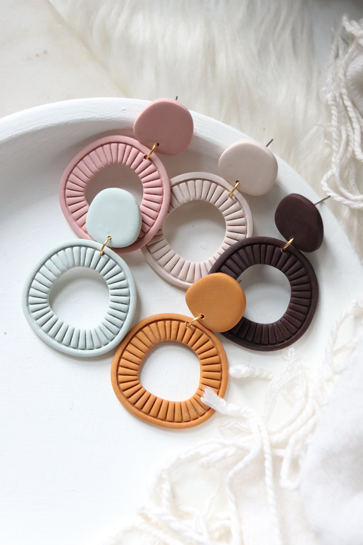 Cirque Polymer Clay Earrings | Choose Your Colour