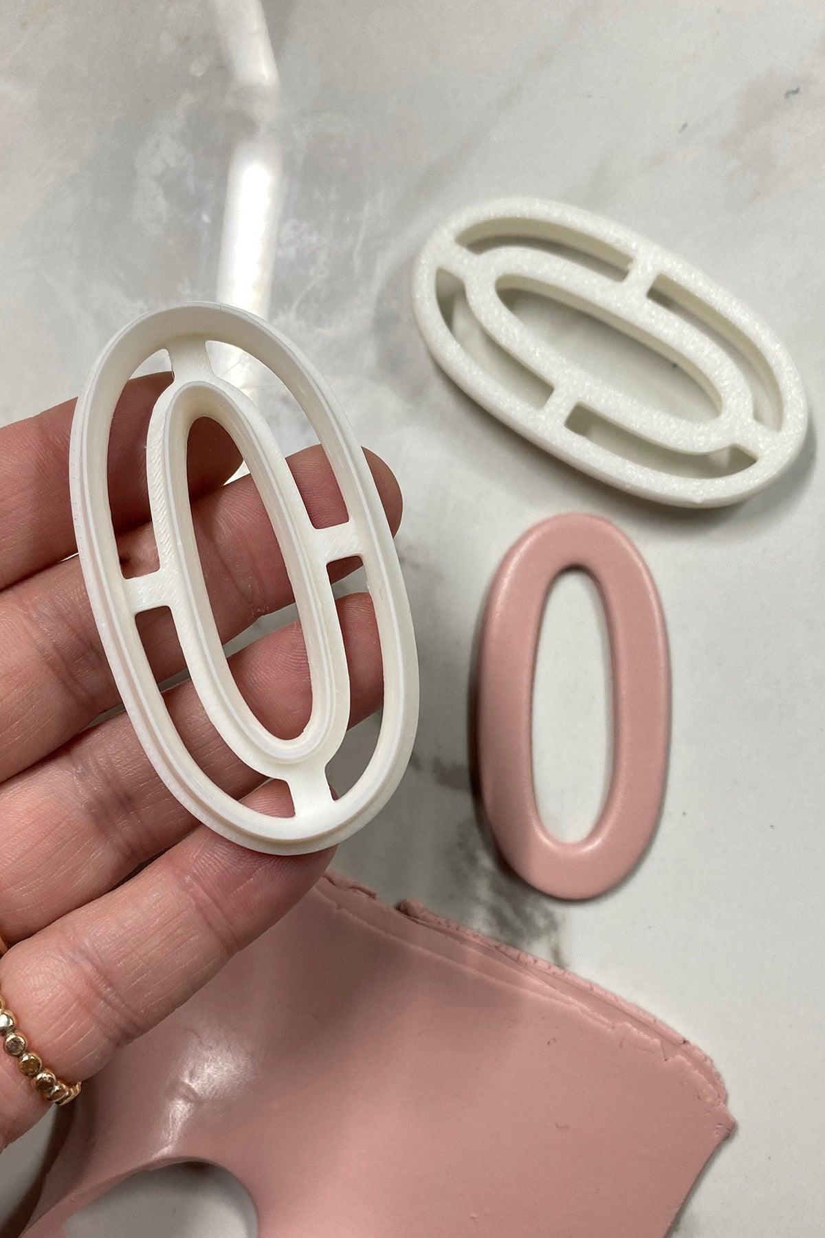 Long Oval Polymer Clay Cutter - Petal & Posy