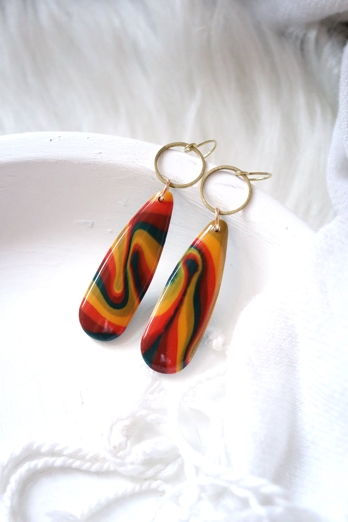 Far Out Polymer Clay Earrings