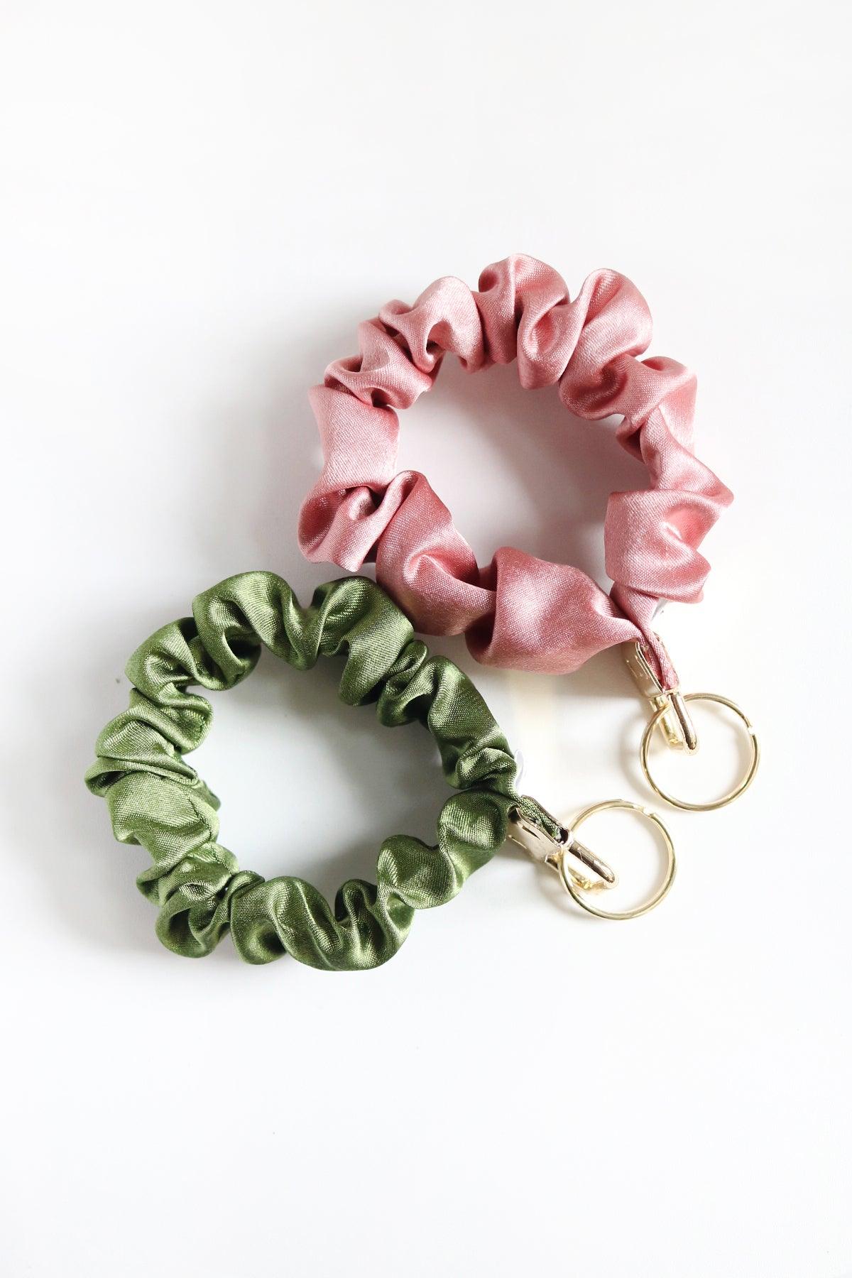 Satin Scrunchie Wristlet Keychain - Petal & Posy