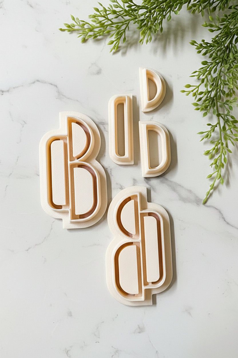 Geometric Combination Bezel Polymer Clay Cutter Set