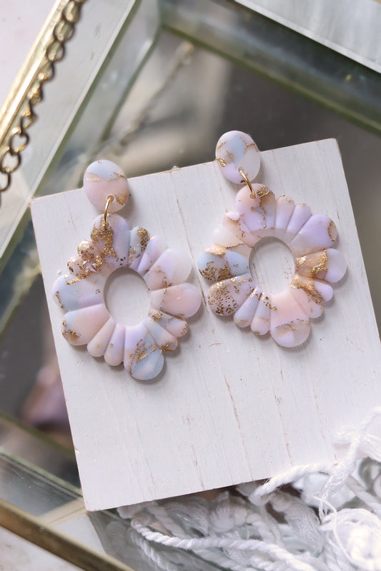 Hydrangea Polymer Clay Earrings