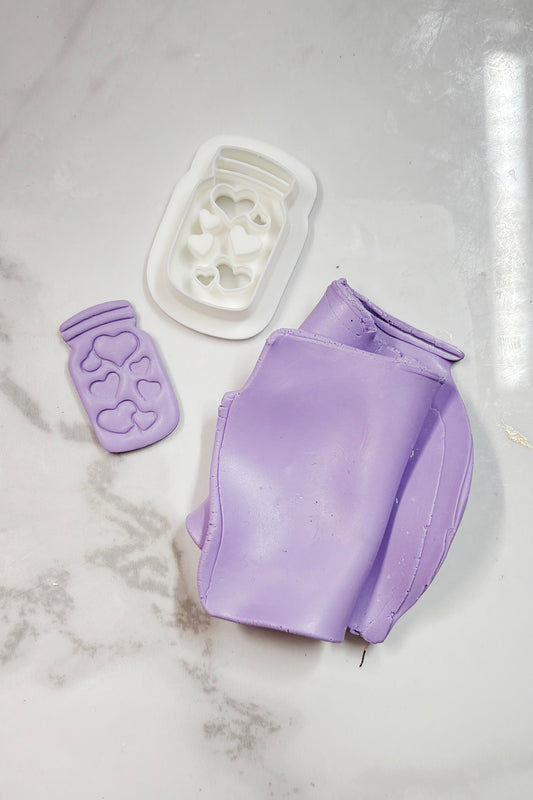 Jar of Hearts Polymer Clay Cutter - Petal & Posy