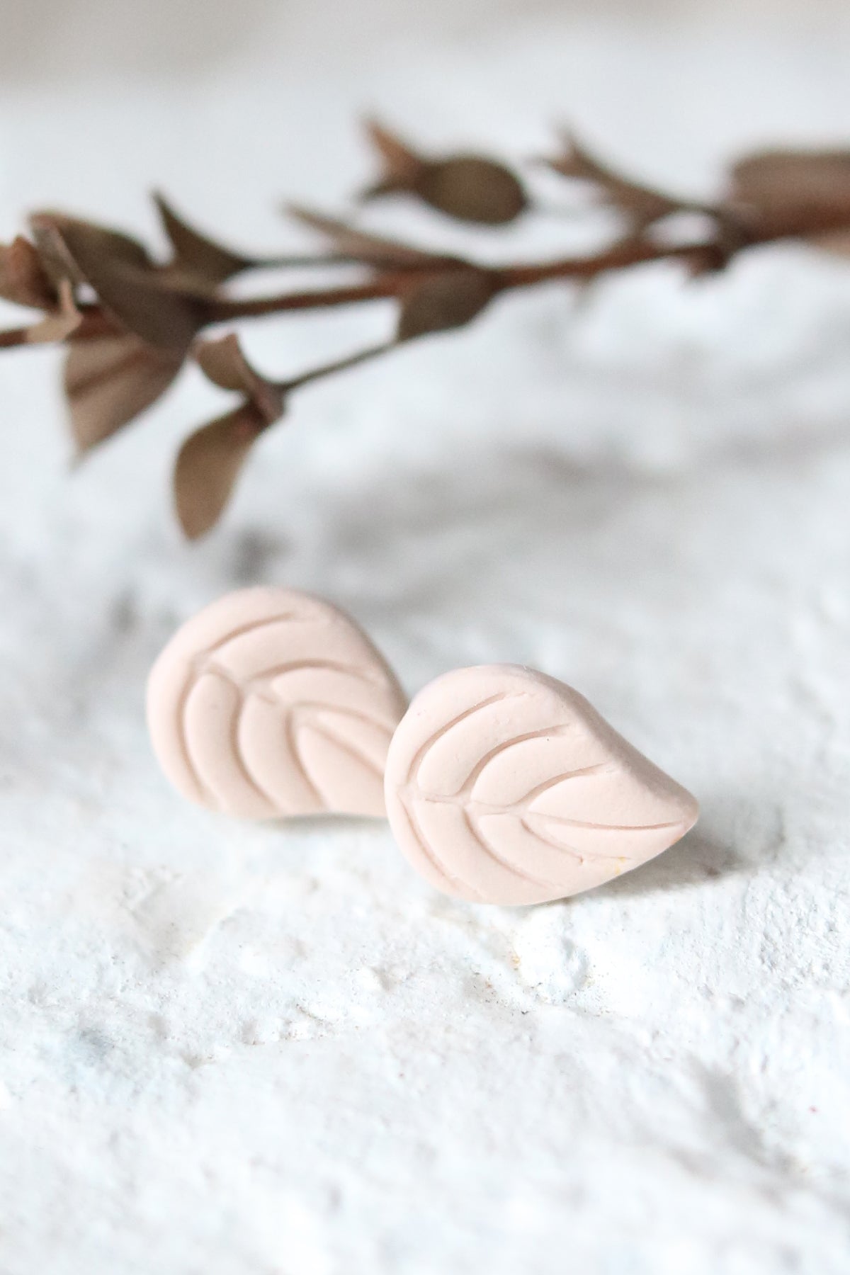 Leaflet Stud Earrings | Choose Your Colour - Petal & Posy