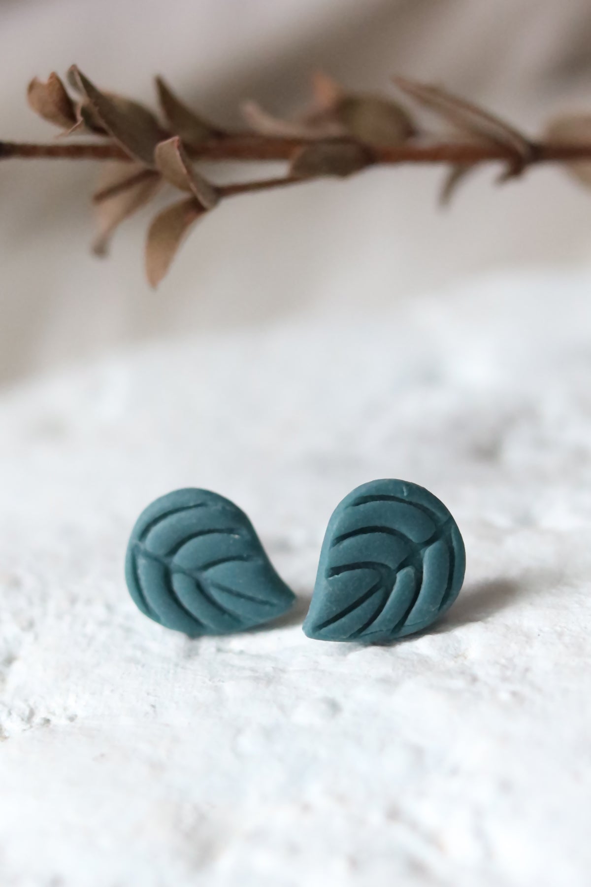 Leaflet Stud Earrings | Choose Your Colour - Petal & Posy