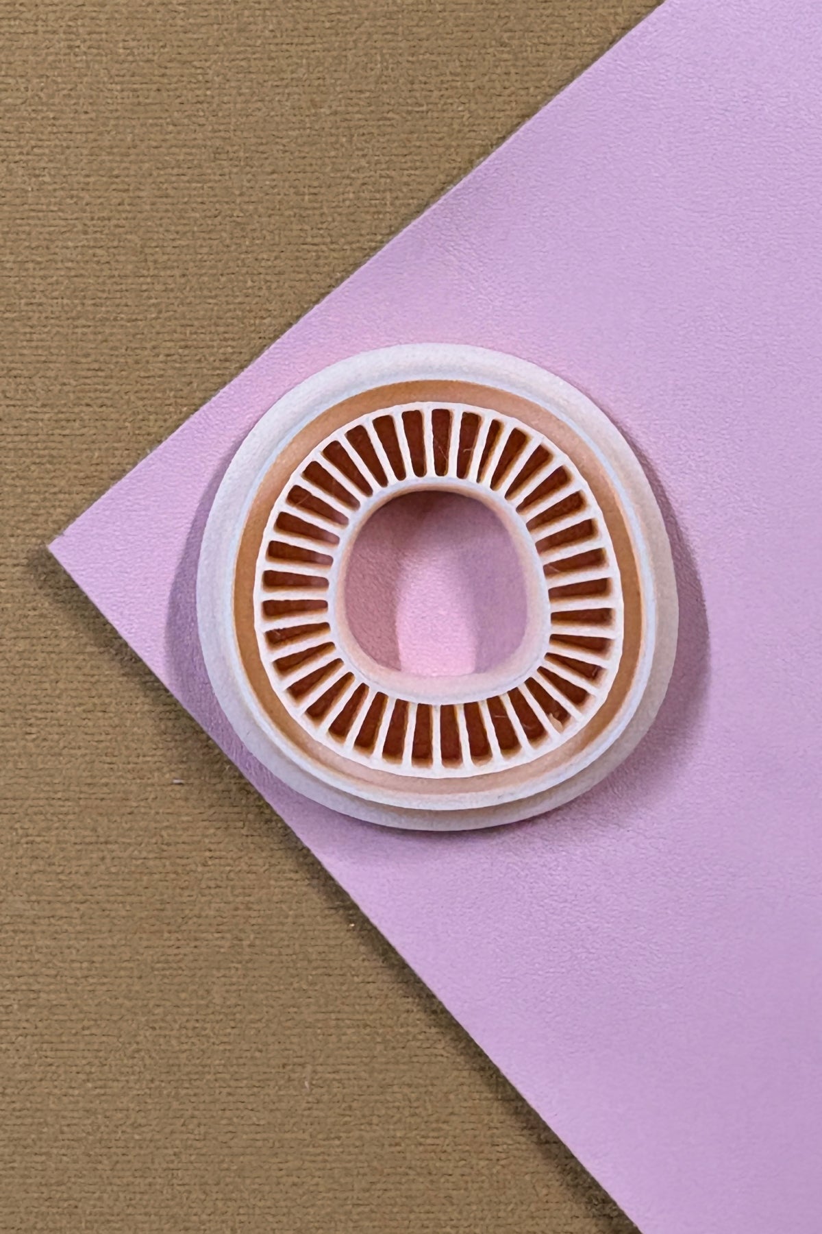 Lined Organic Open Pebble Polymer Clay Cutter