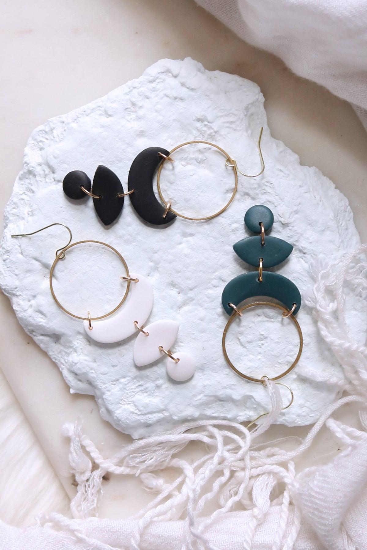 Moon Cycle Earrings | Signature Colours | Choose Your Shade - Petal & Posy