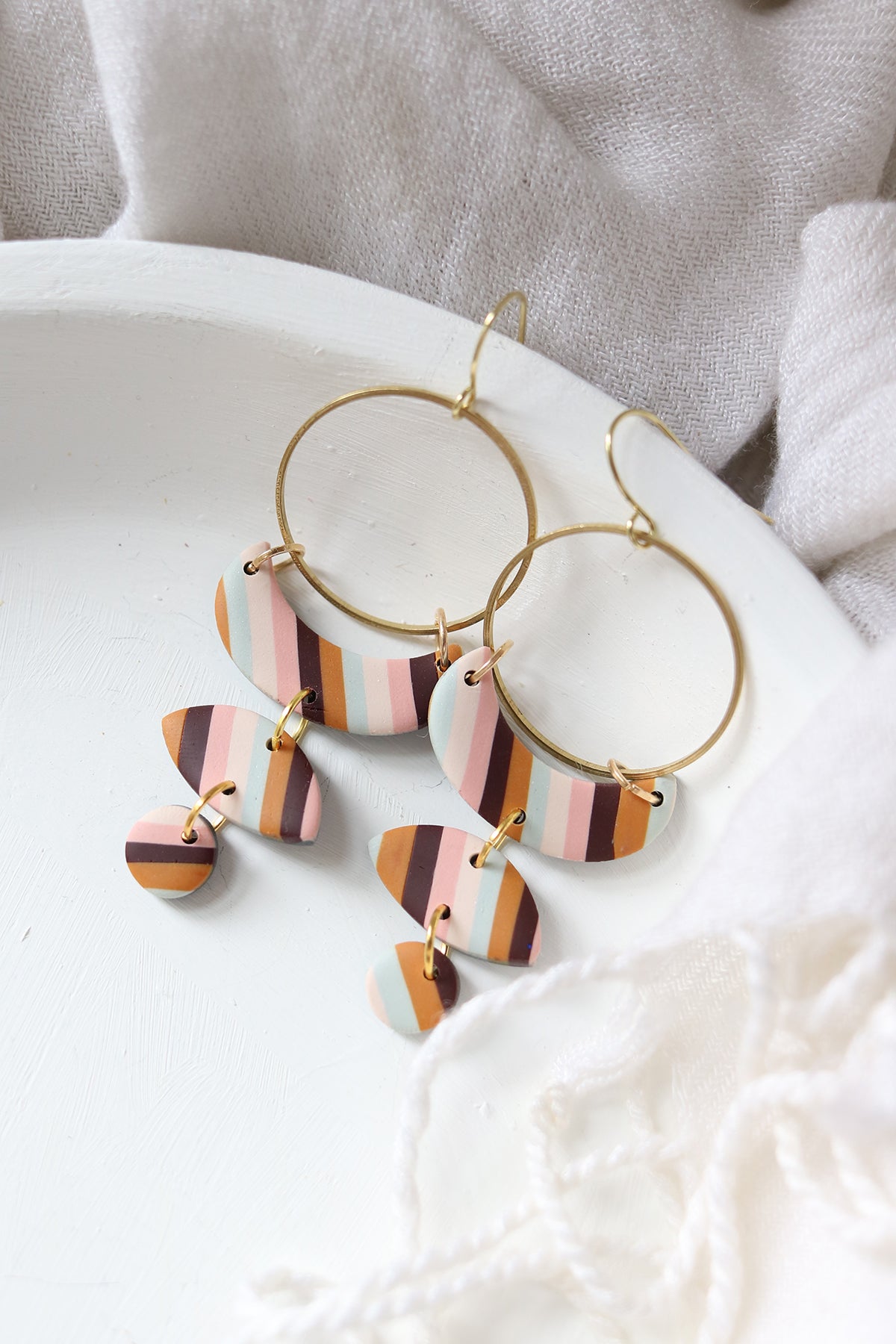 Moon Cycle Polymer Clay Earrings | September 2025