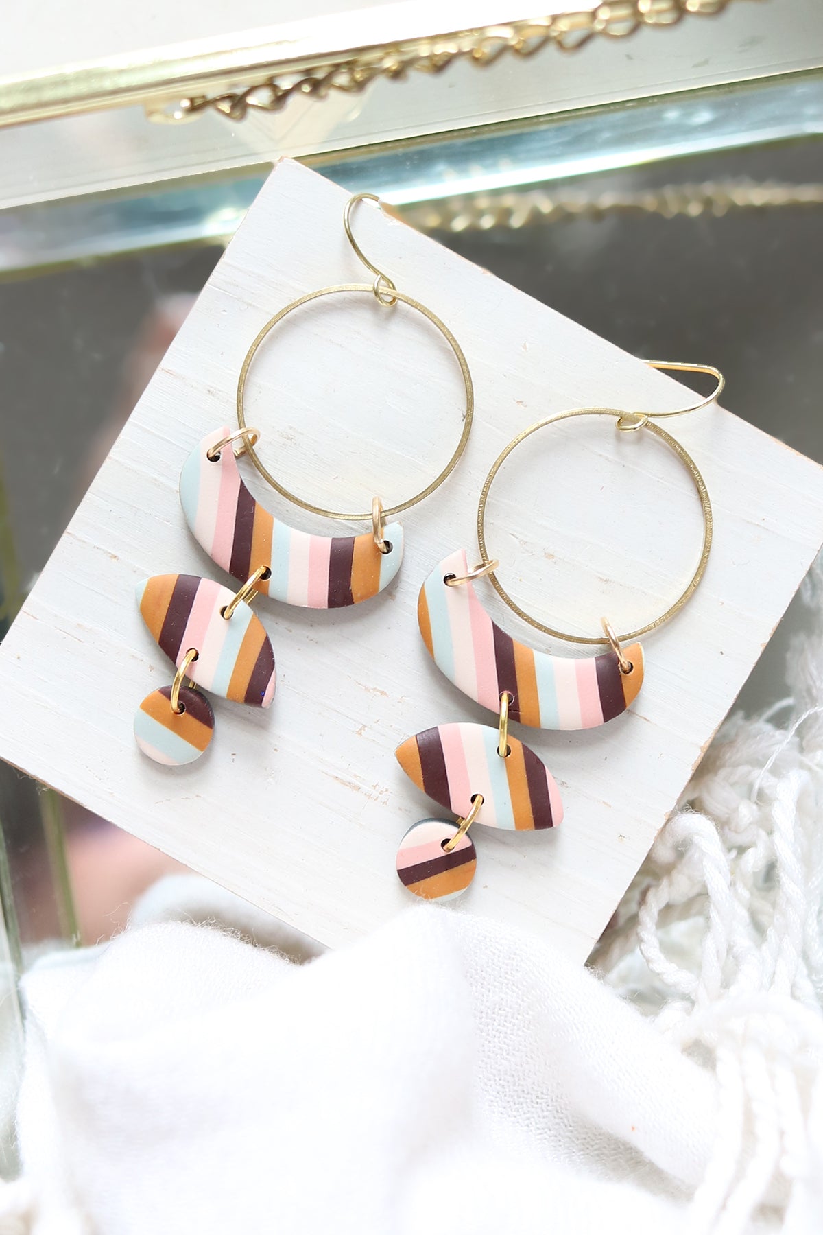 Moon Cycle Polymer Clay Earrings | September 2025