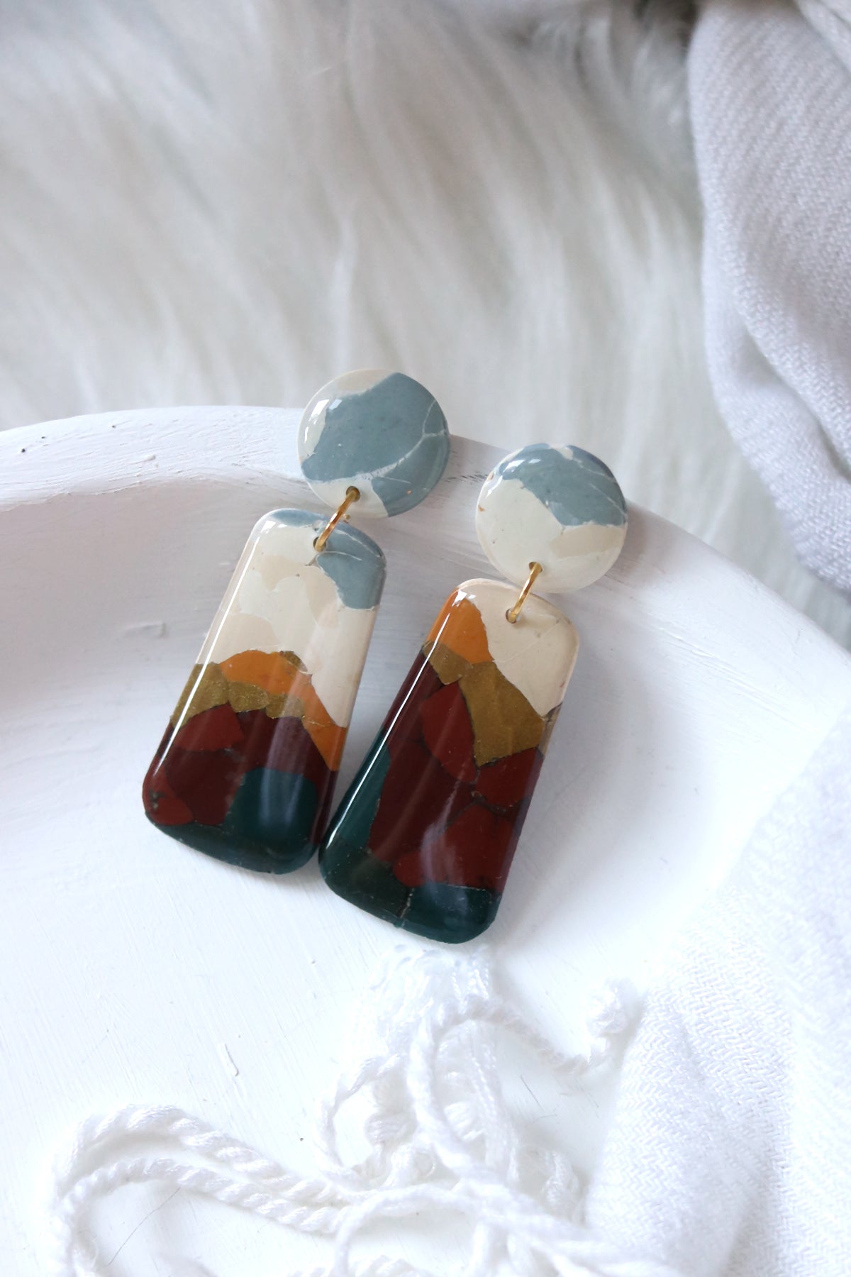 No Mountain High Enough Polymer Clay Earrings