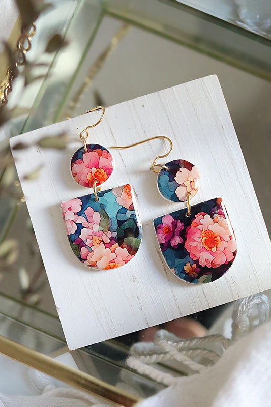 Meadow Polymer Clay Earrings - Petal & Posy