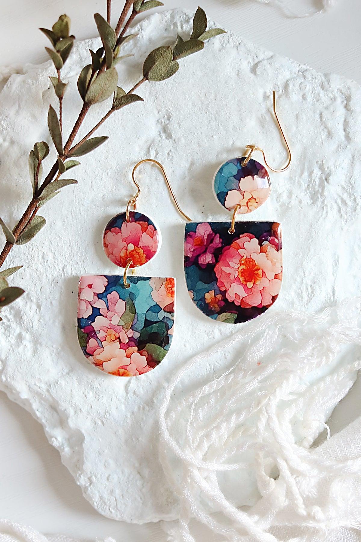 Meadow Polymer Clay Earrings - Petal & Posy