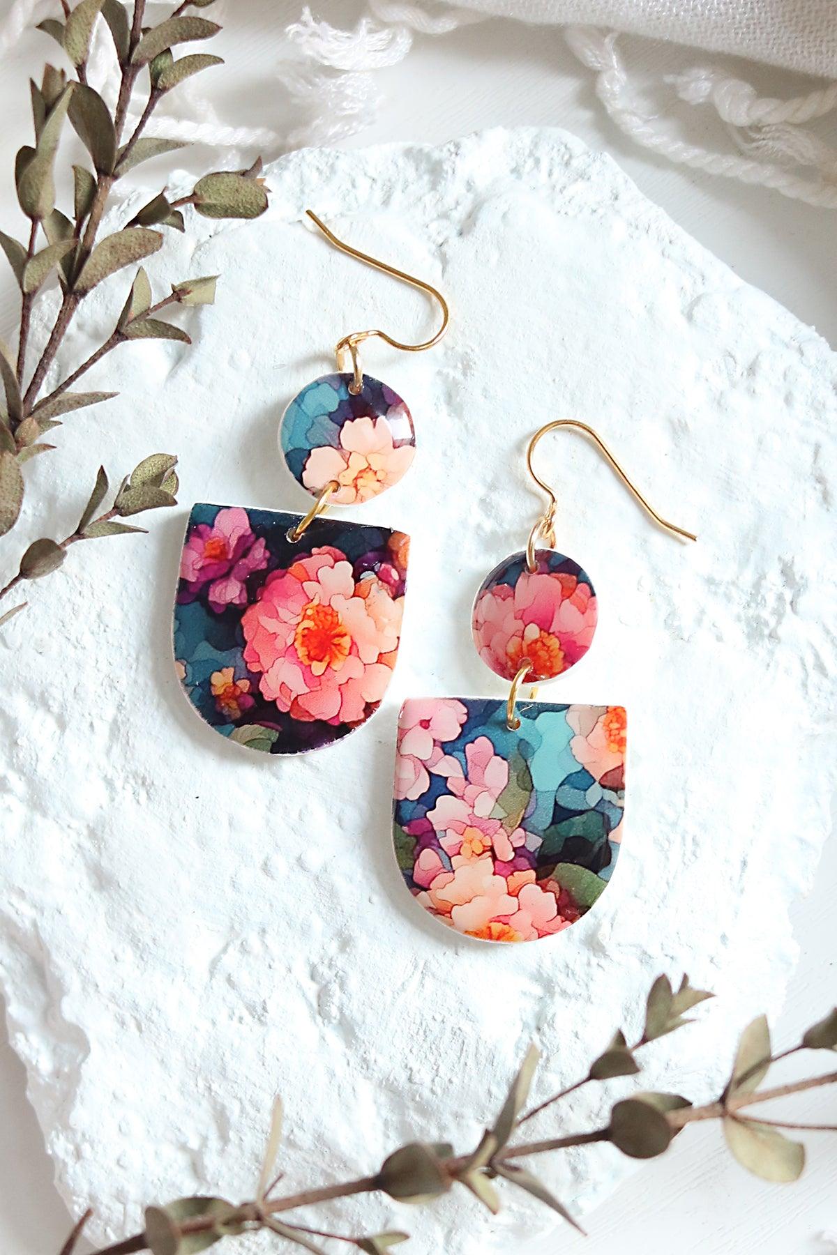 Meadow Polymer Clay Earrings - Petal & Posy