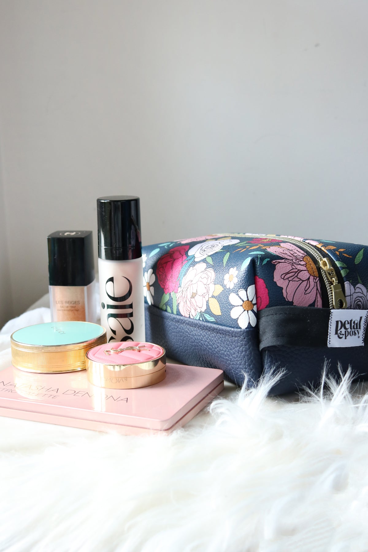 The Posy Pouch Makeup and Toiletry Bag in Midnight Garden