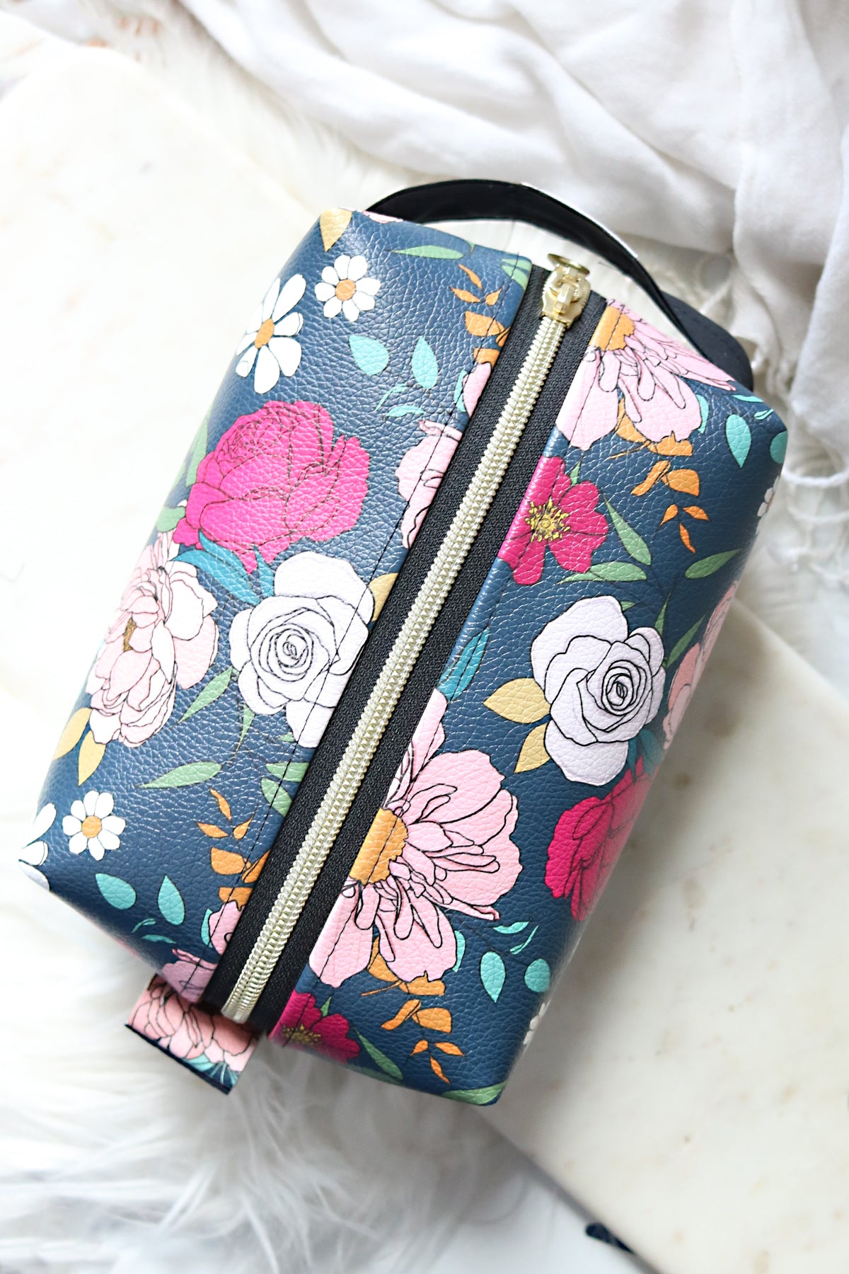 The Posy Pouch Makeup and Toiletry Bag in Midnight Garden
