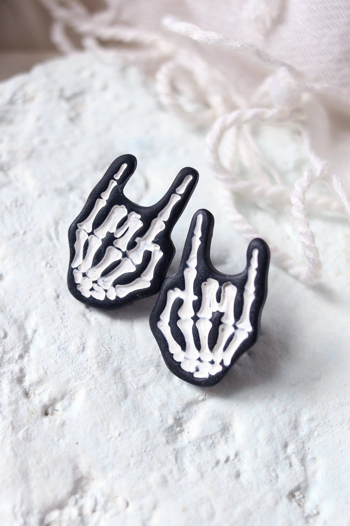 Prince of Darkness Polymer Clay Stud Earrings
