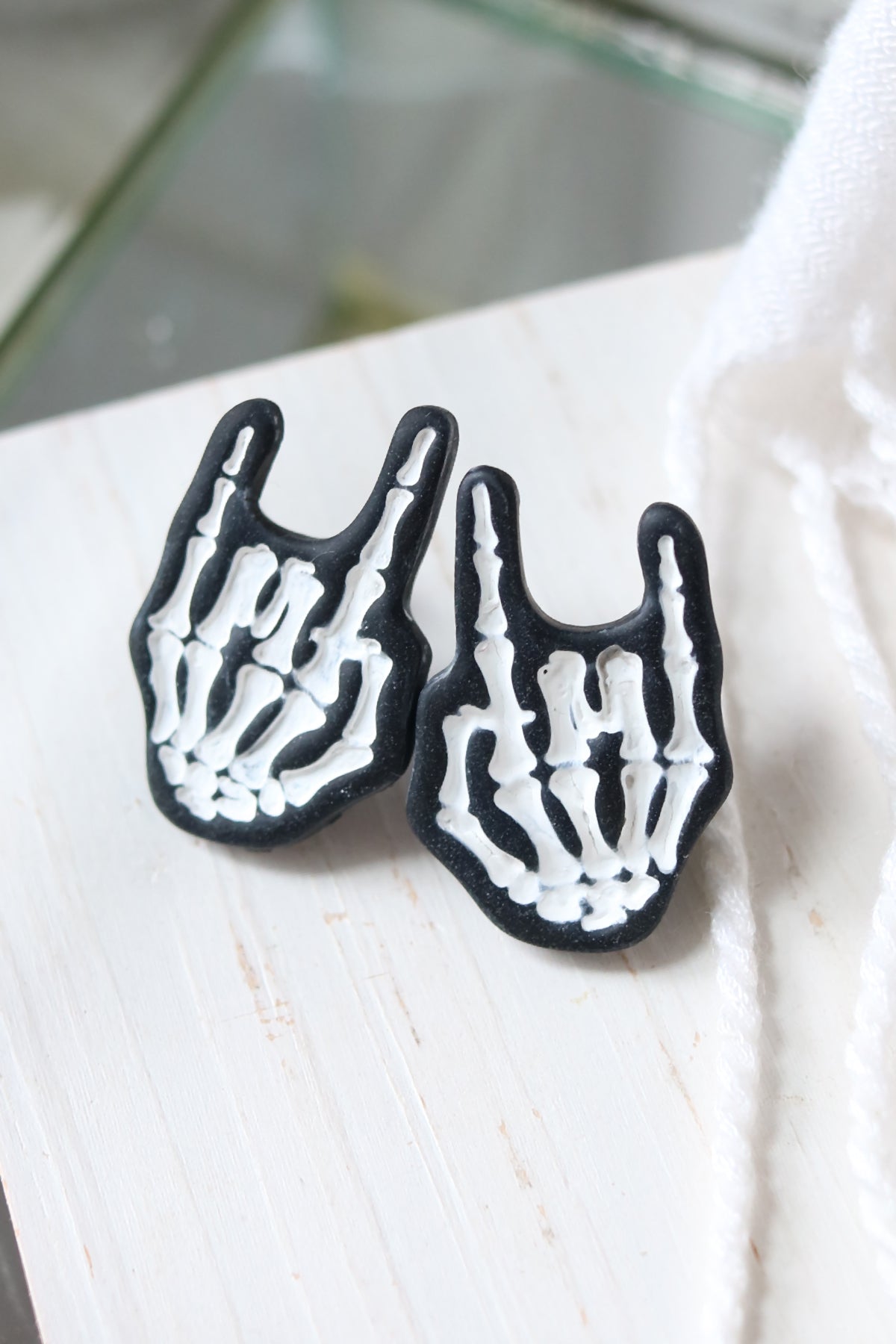 Prince of Darkness Polymer Clay Stud Earrings