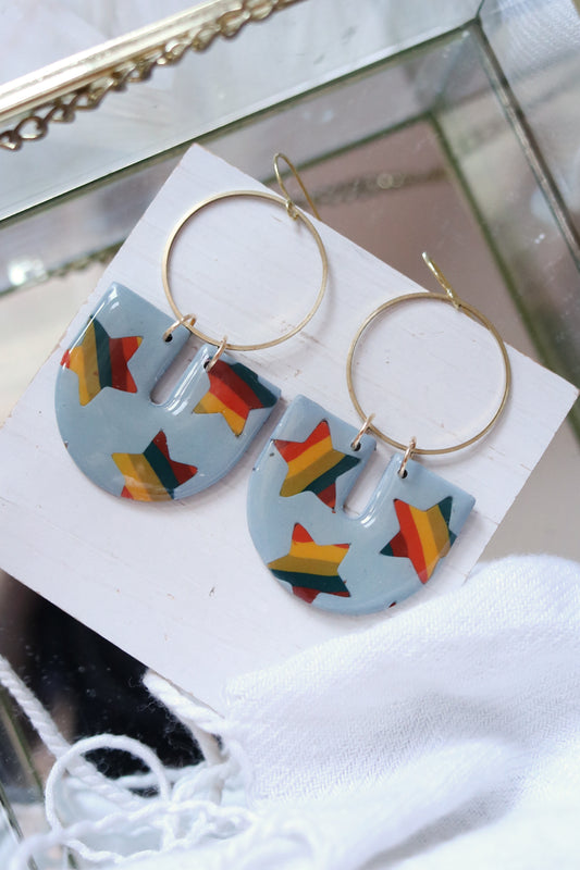Brite Star Polymer Clay Earrings