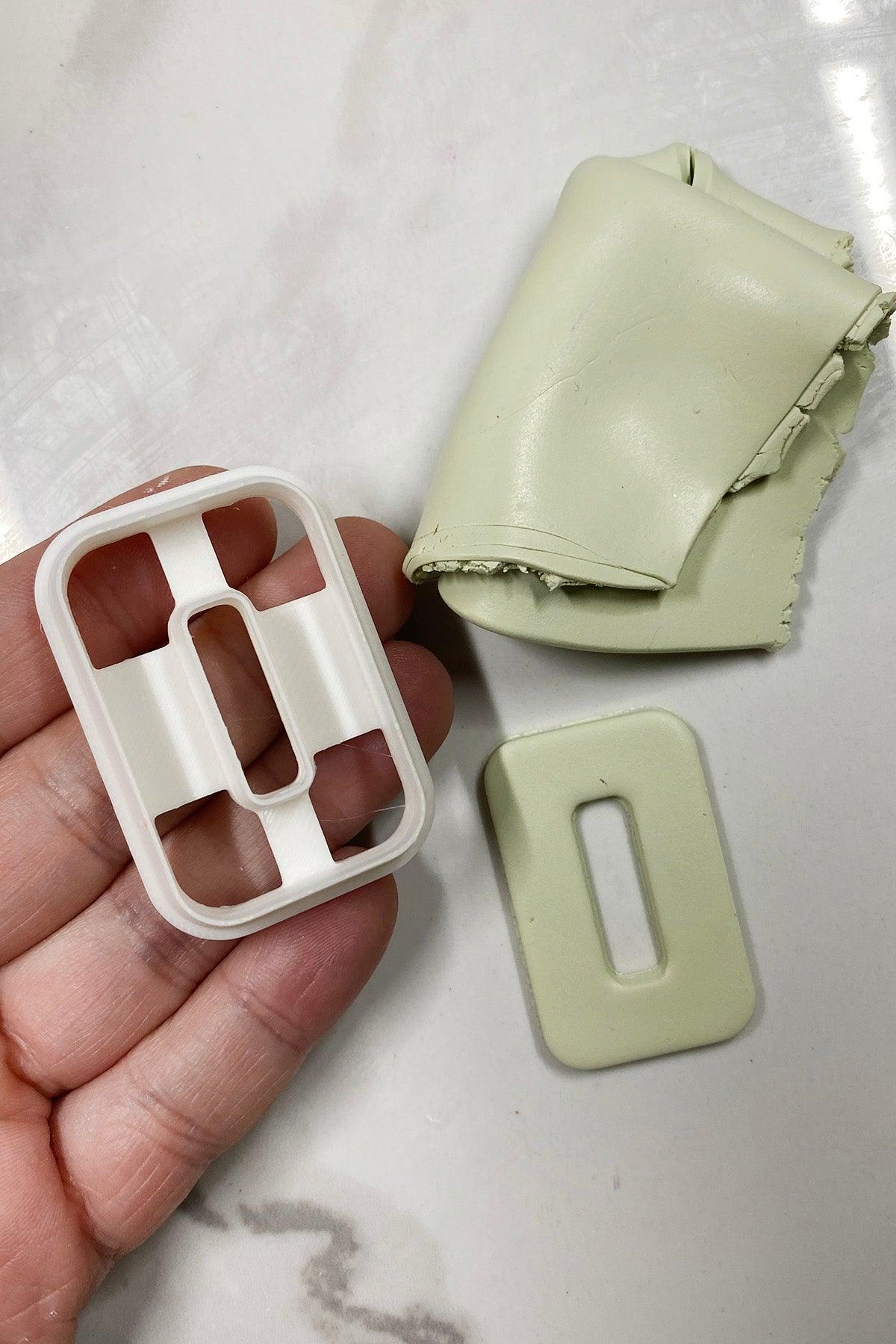 Rounded Rectangle Polymer Clay Cutter - Petal & Posy