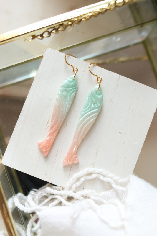 Sardine Polymer Clay Fish Earrings