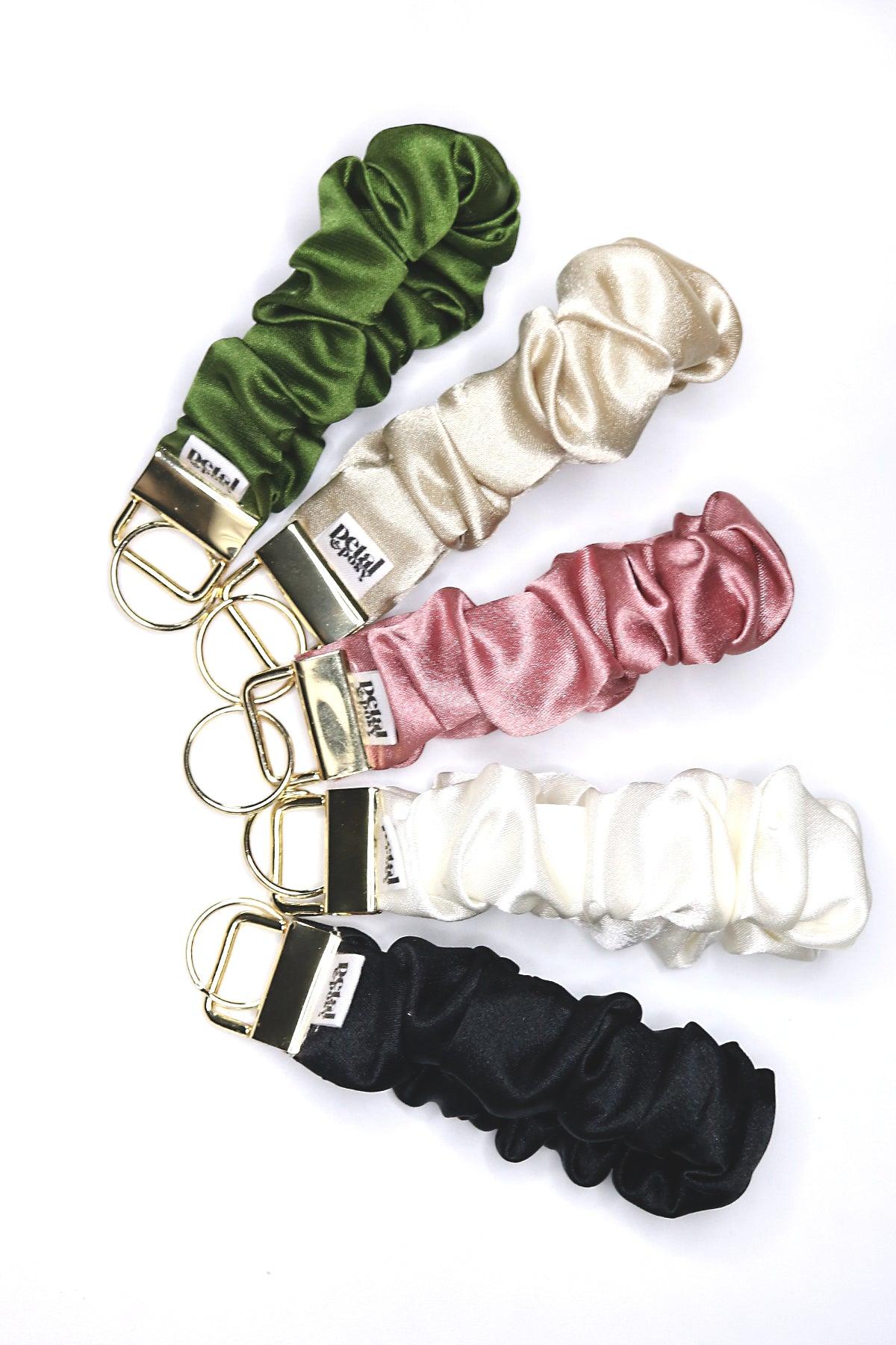 Satin Scrunchie Wristlet Keychain - Petal & Posy
