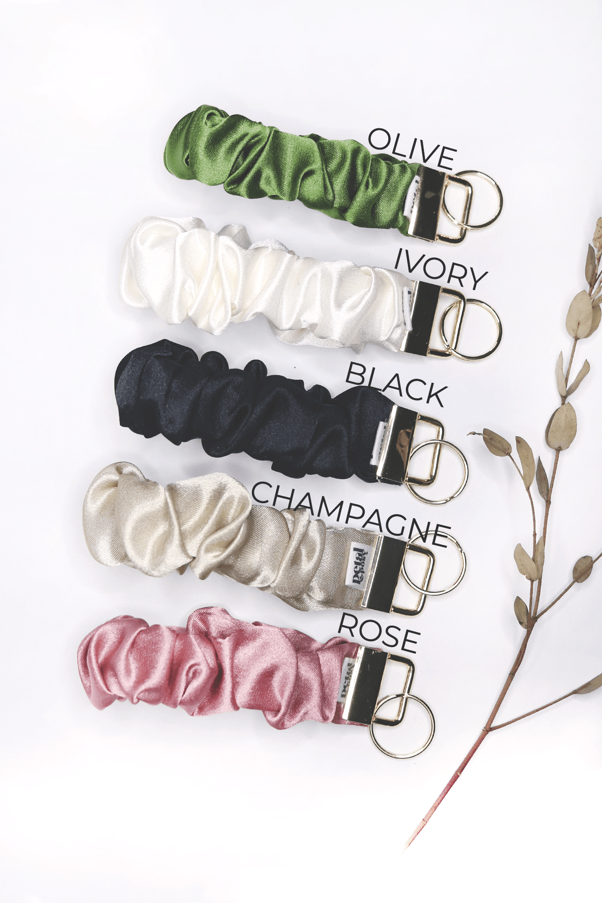 Satin Scrunchie Wristlet Keychain - Petal & Posy