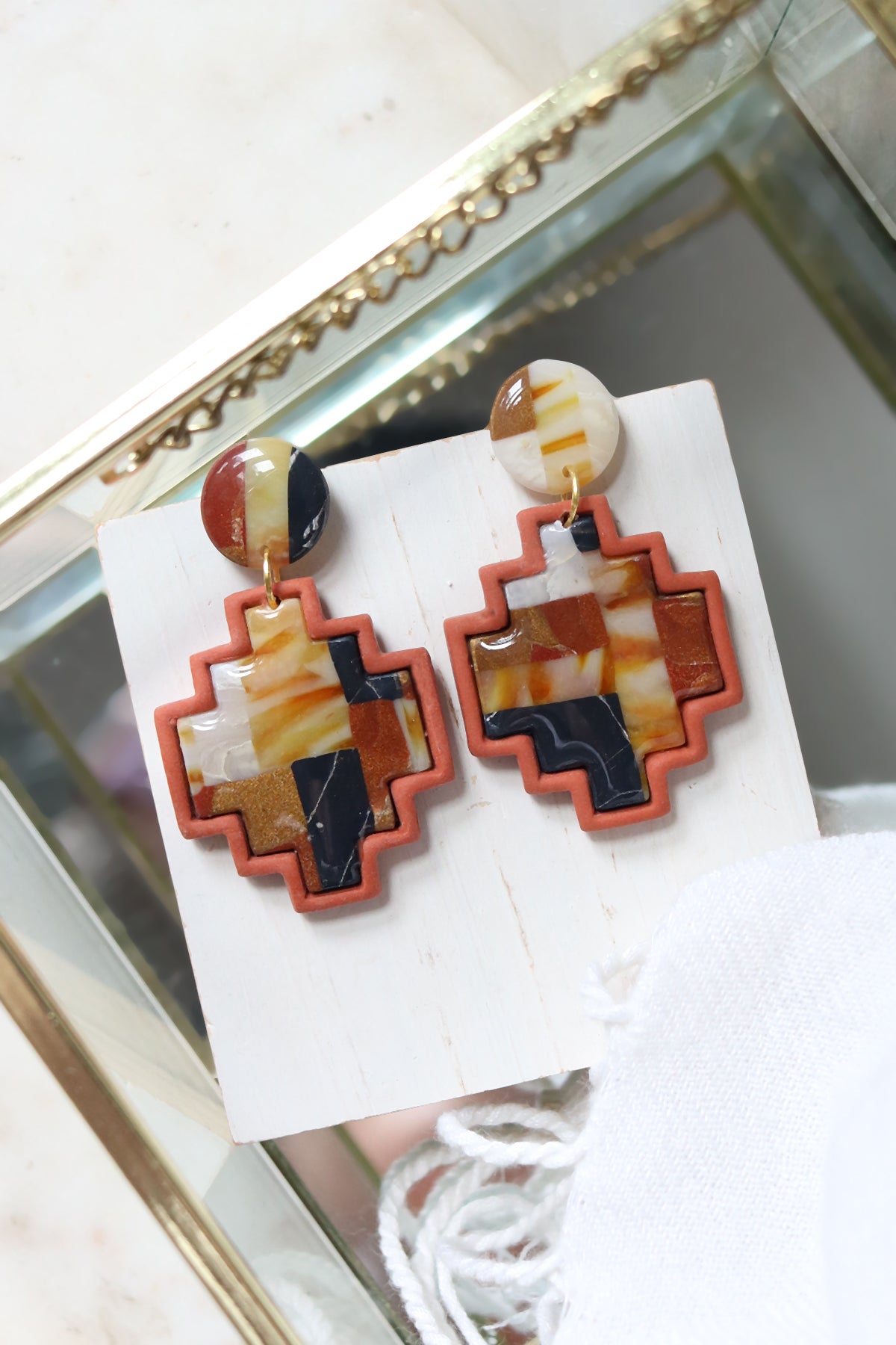Sediment Polymer Clay Earrings