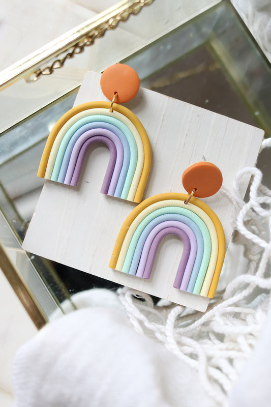 She's a Rainbow Polymer Clay Earrings