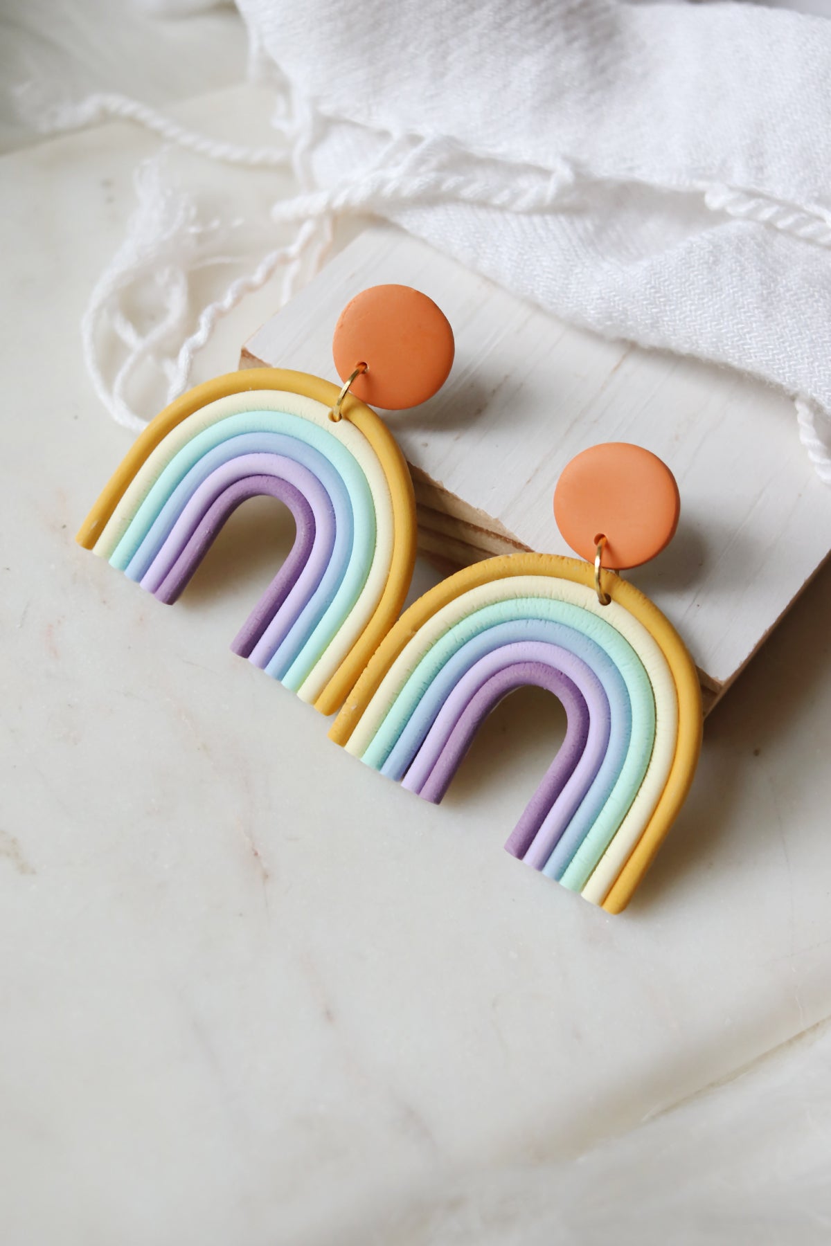 She's a Rainbow Polymer Clay Earrings
