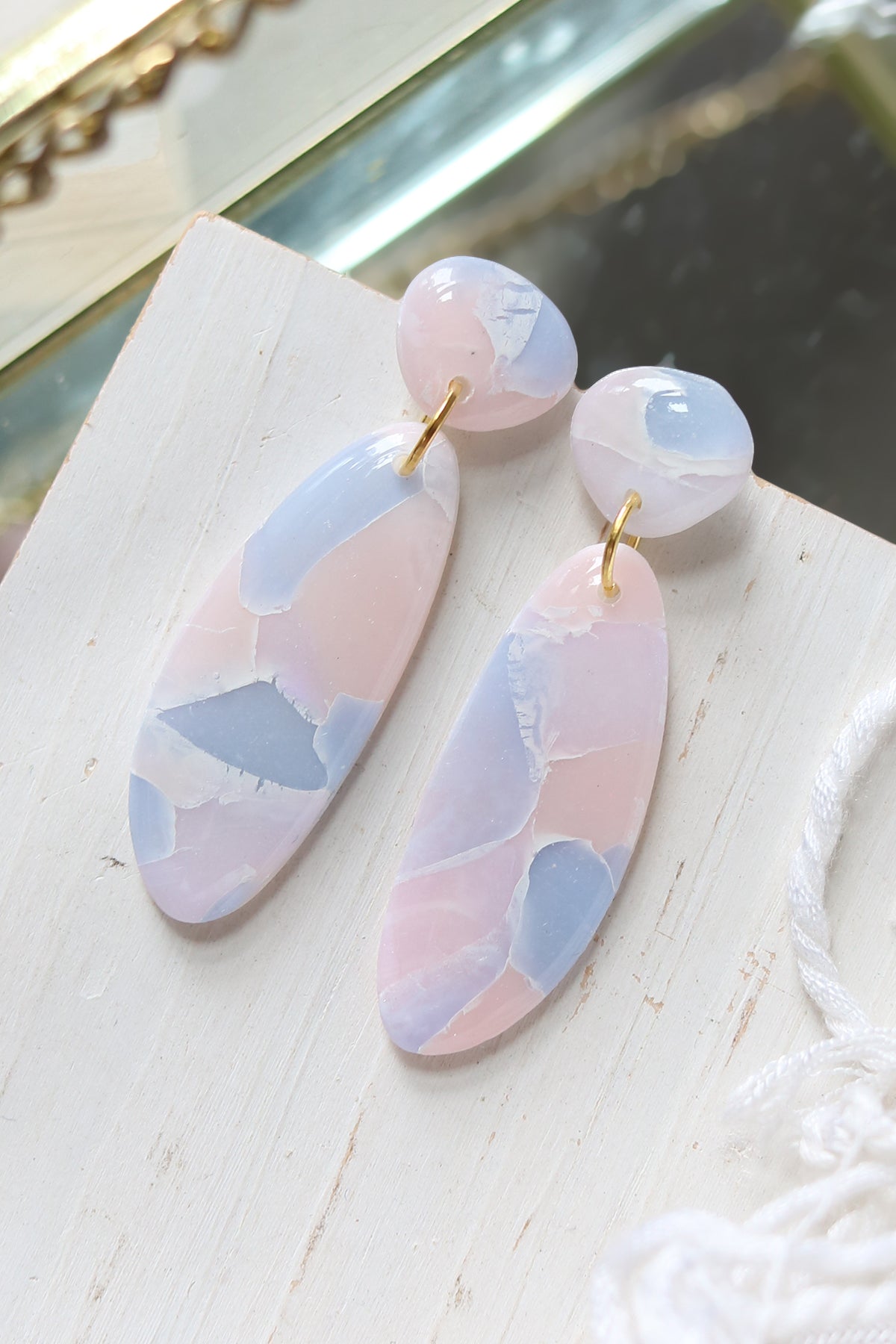 Soft Skies Polymer Clay Earrings