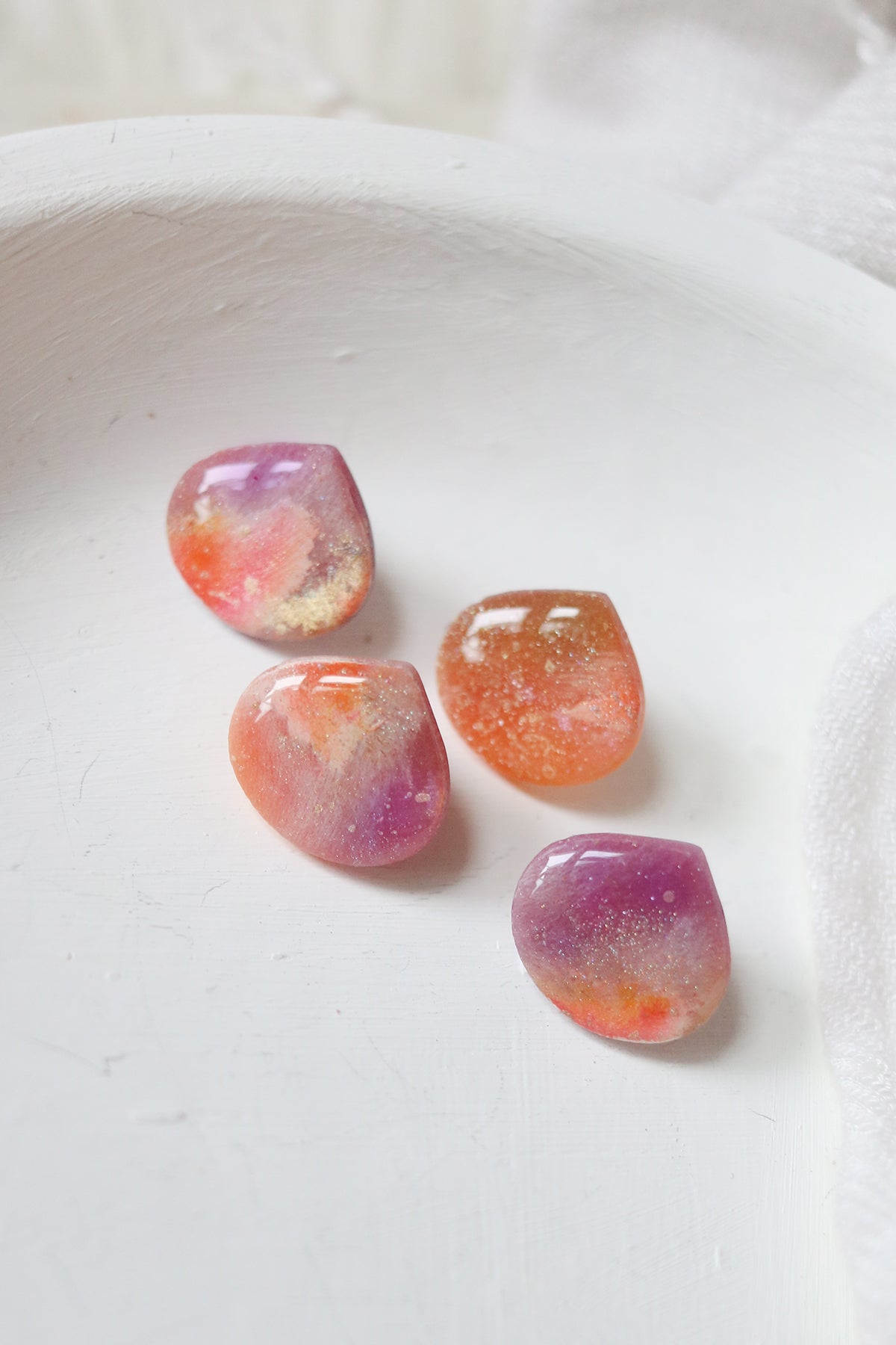 Solar Flare Polymer Clay Stud Earrings