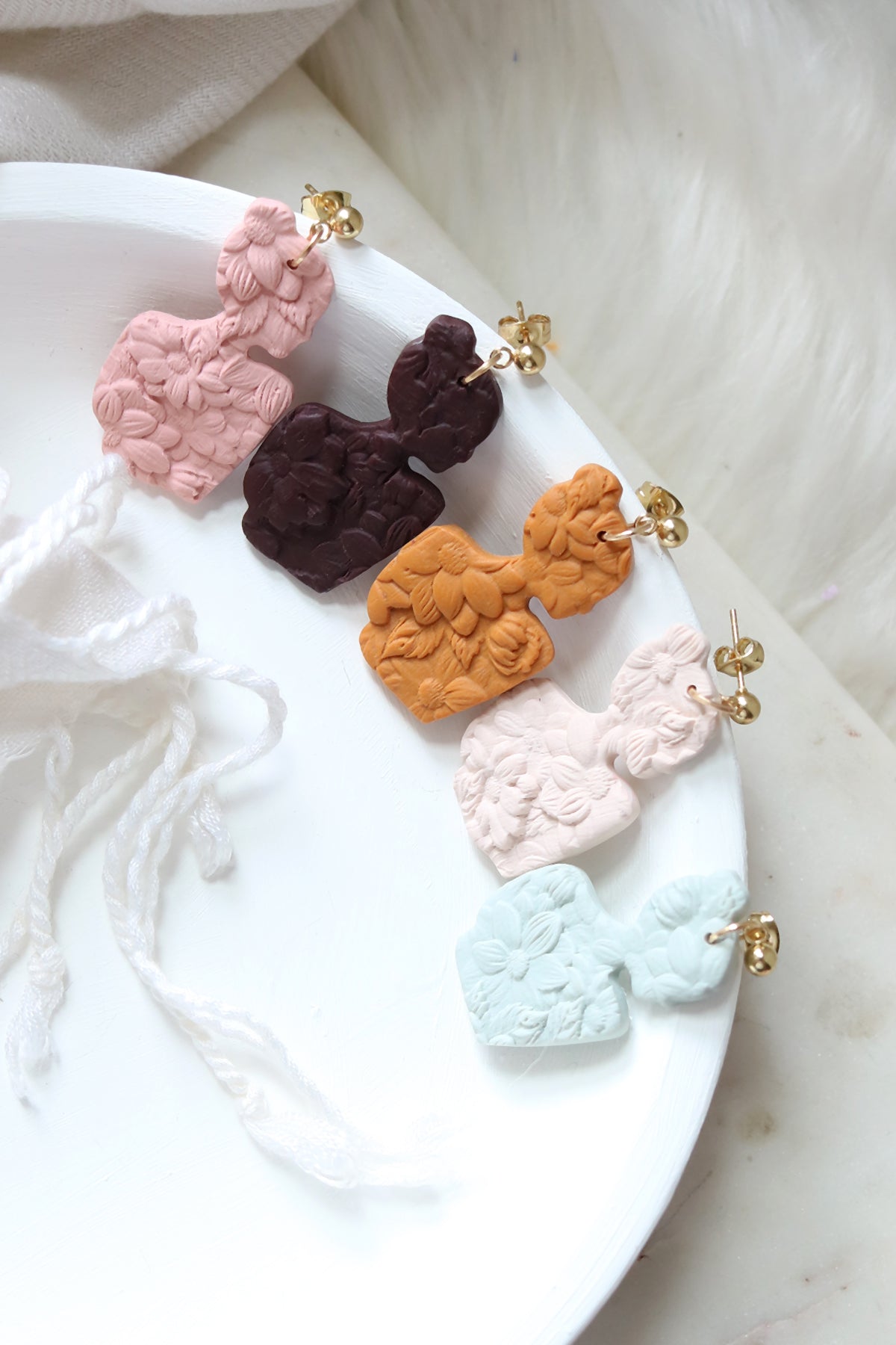 Soul of a Woman Polymer Clay Cameo Earrings | Choose Your Colour