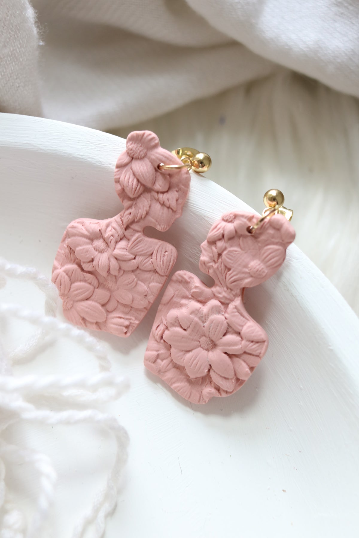 Soul of a Woman Polymer Clay Cameo Earrings | Choose Your Colour