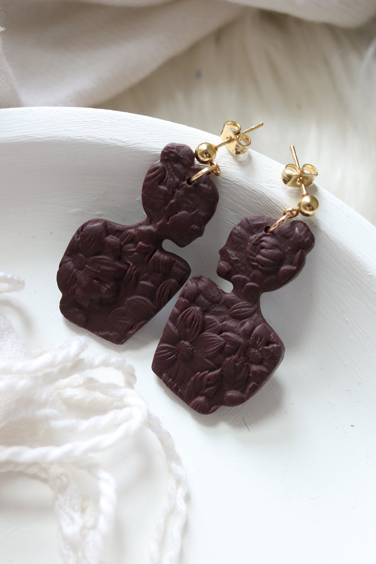 Soul of a Woman Polymer Clay Cameo Earrings | Choose Your Colour