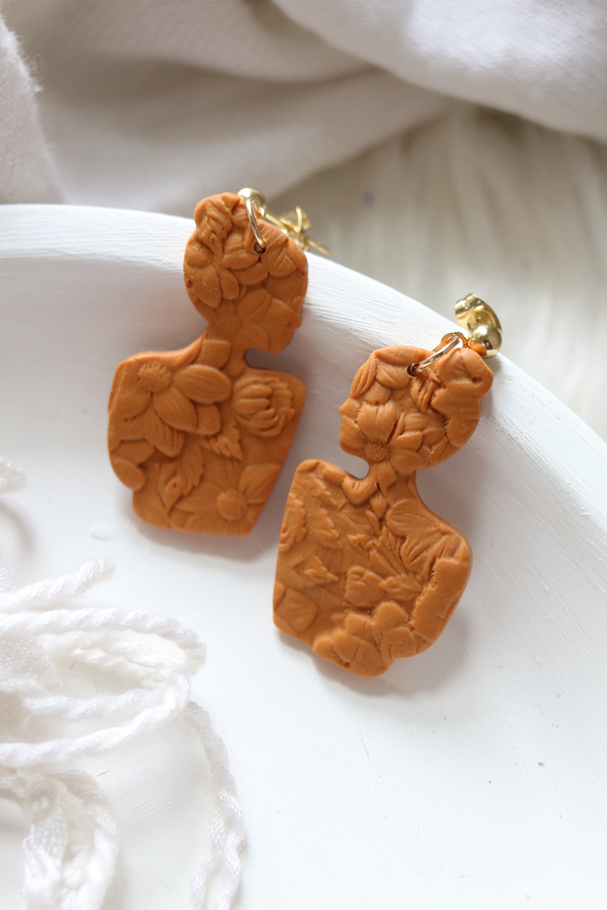 Soul of a Woman Polymer Clay Cameo Earrings | Choose Your Colour