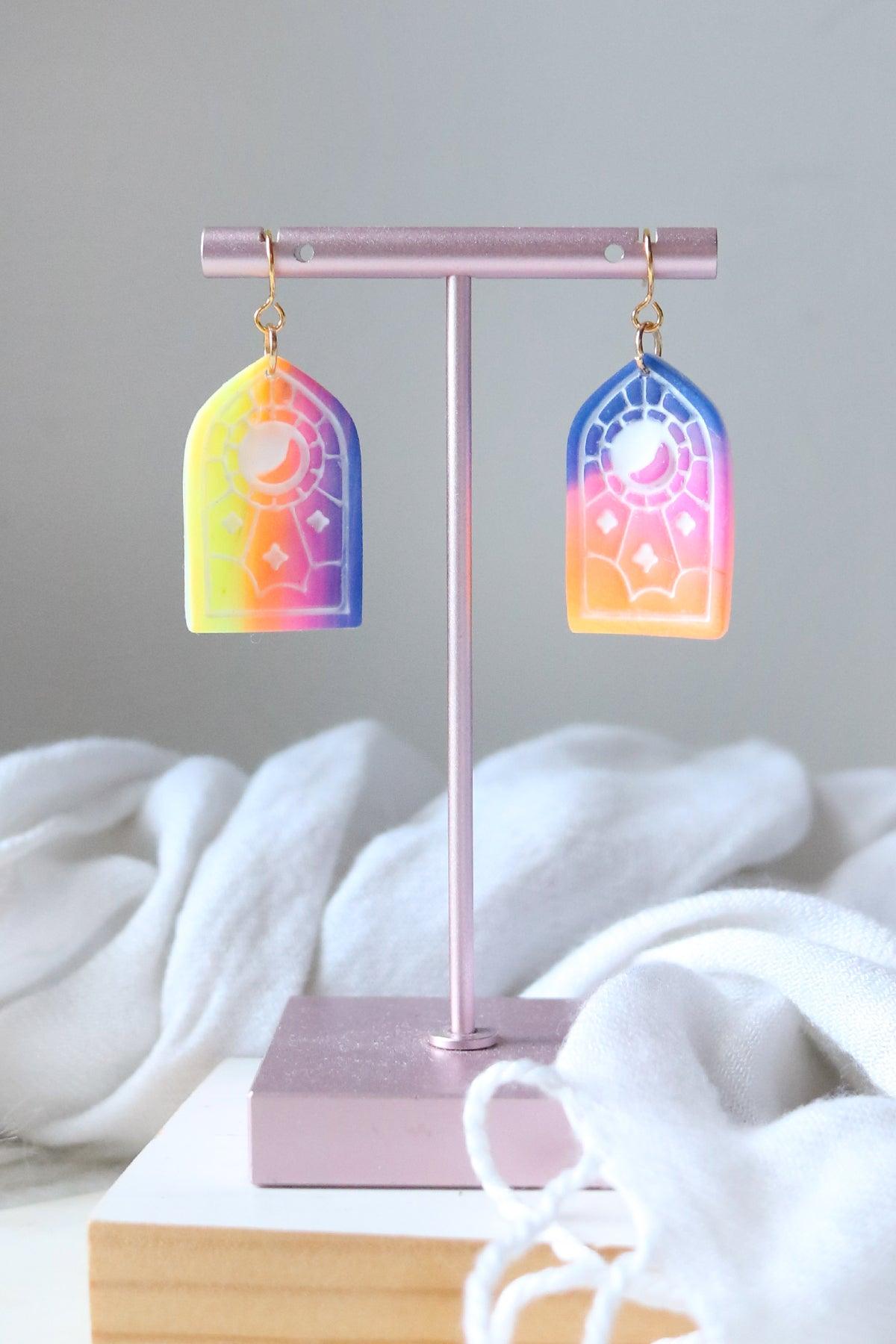 Harvest Moon Polymer Clay Earrings - Petal & Posy