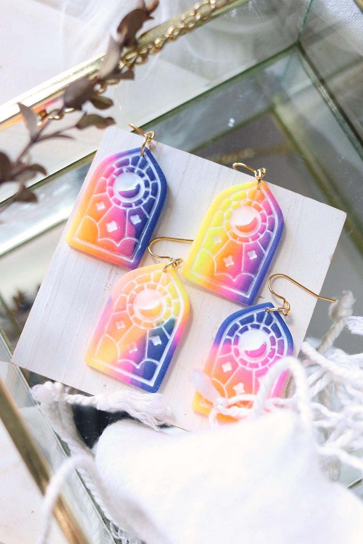 Harvest Moon Polymer Clay Earrings - Petal & Posy