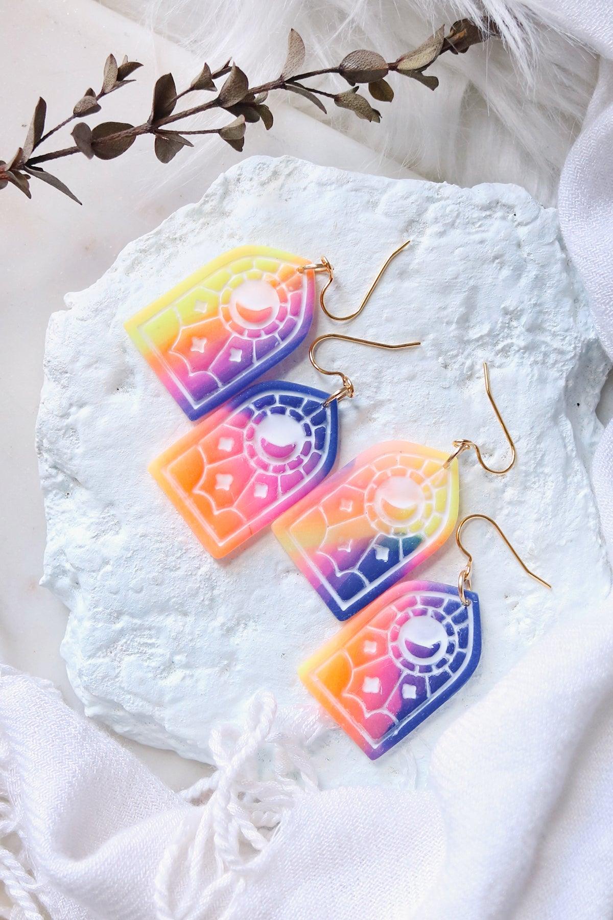 Harvest Moon Polymer Clay Earrings - Petal & Posy