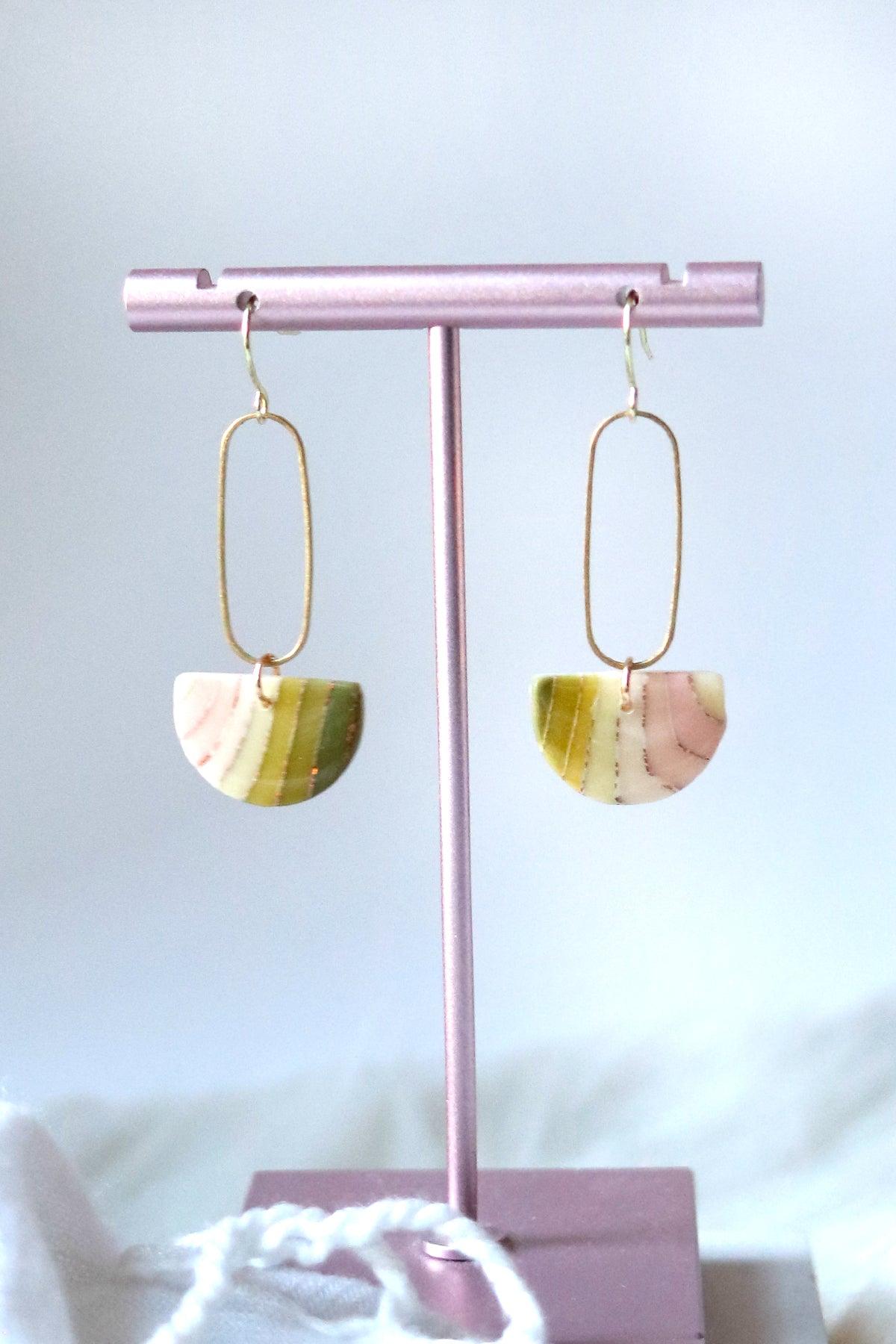 Sweet Sage Polymer Clay Earrings - Petal & Posy