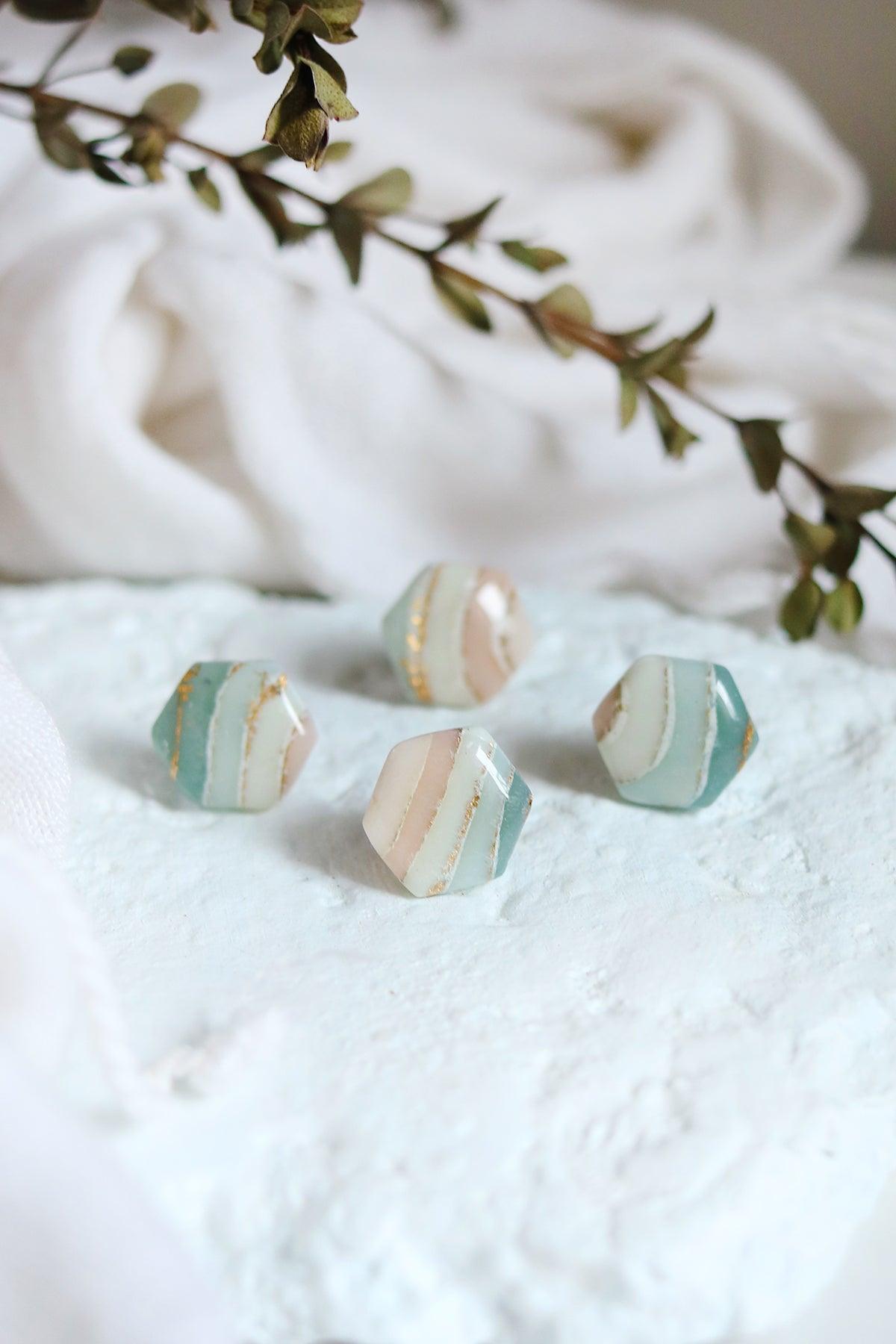 Pea Shoot Stud Earrings - Petal & Posy