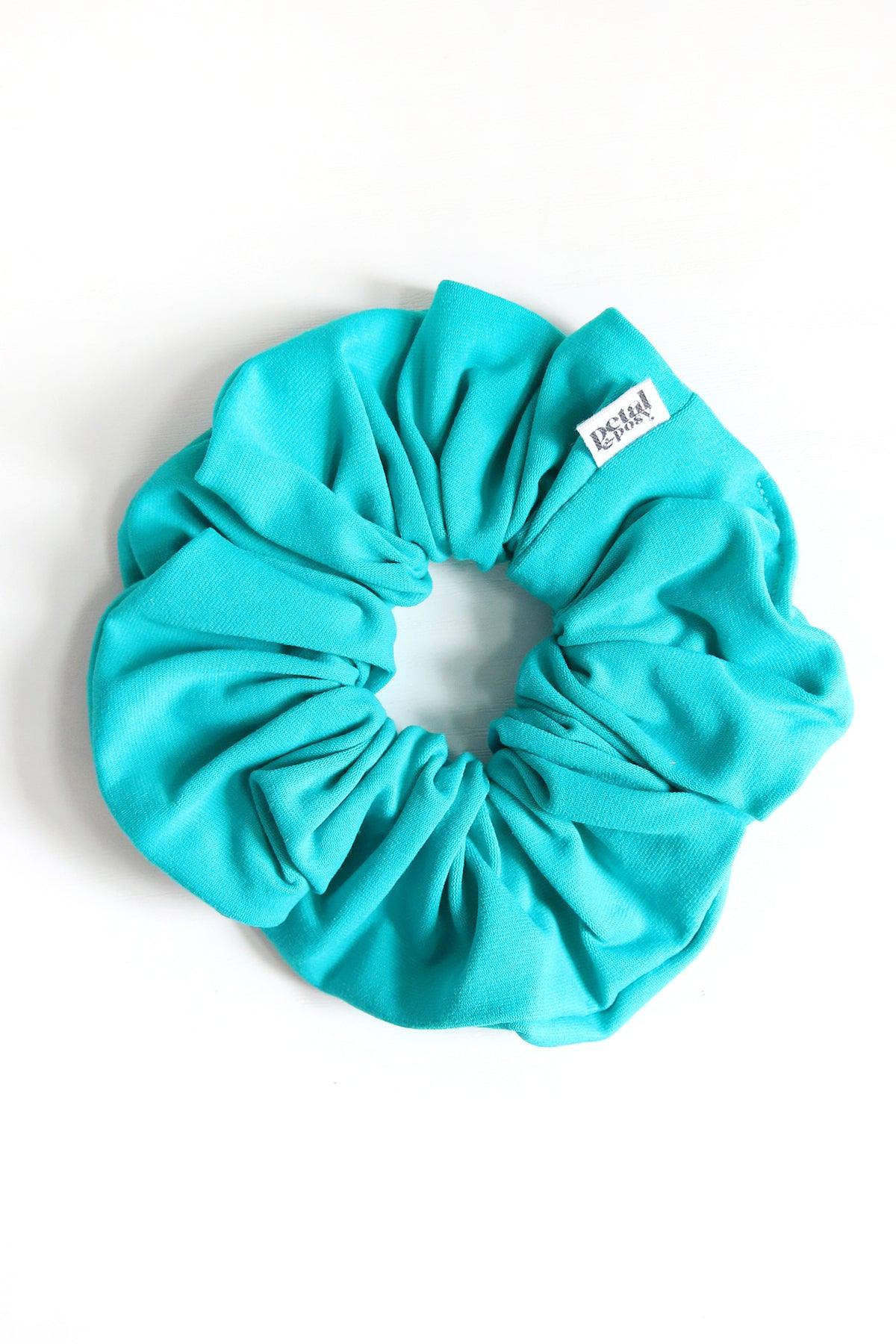 Swim Fluff Chlorine Safe Scrunchie in Aqua - Petal & Posy