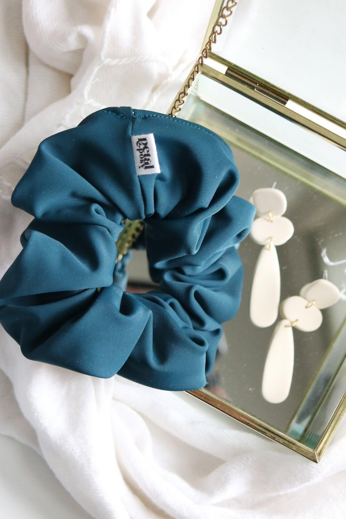 Swim Fluff Chlorine Safe Scrunchie in Deep Sea - Petal & Posy