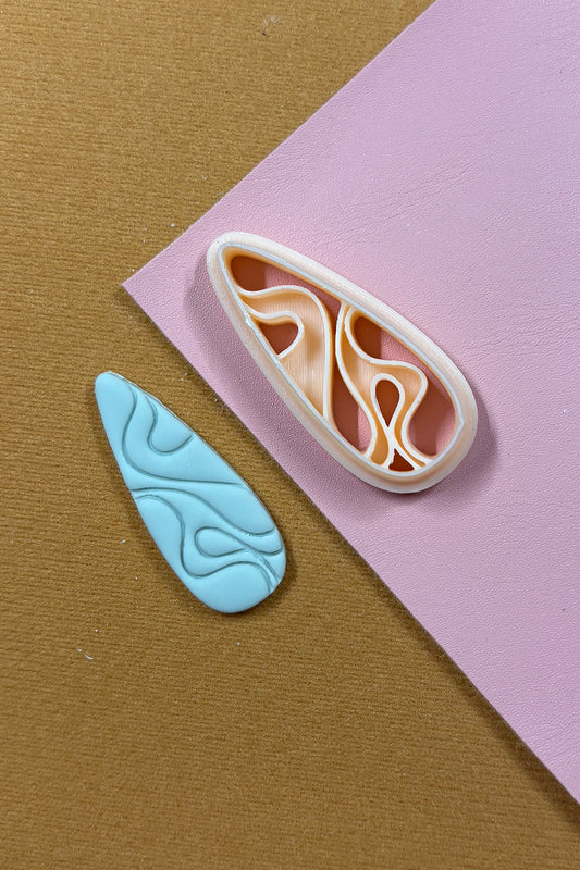Swirling Teardrop Polymer Clay Cutter
