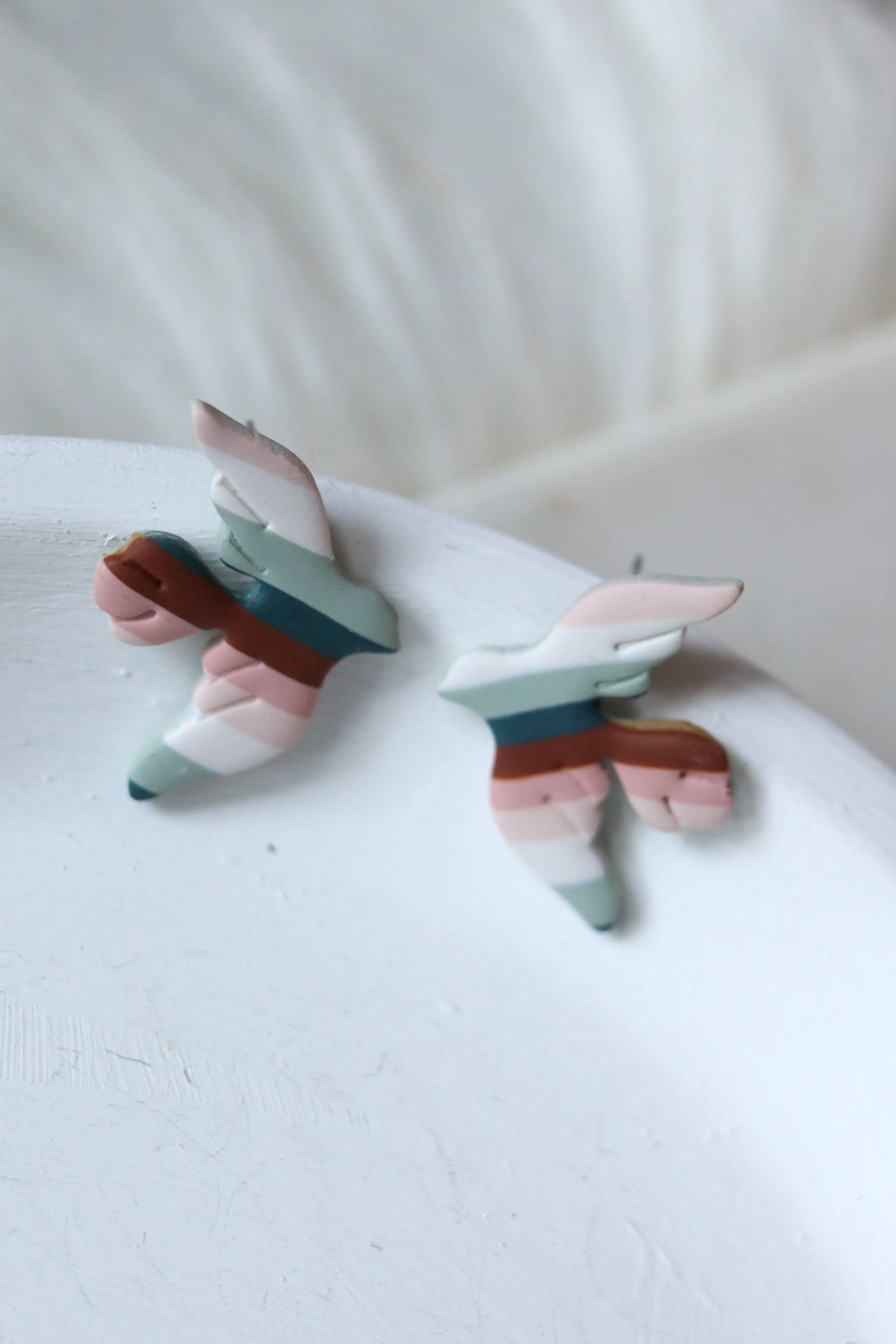 I'll Follow the Sun Polymer Clay Bird Stud Earrings