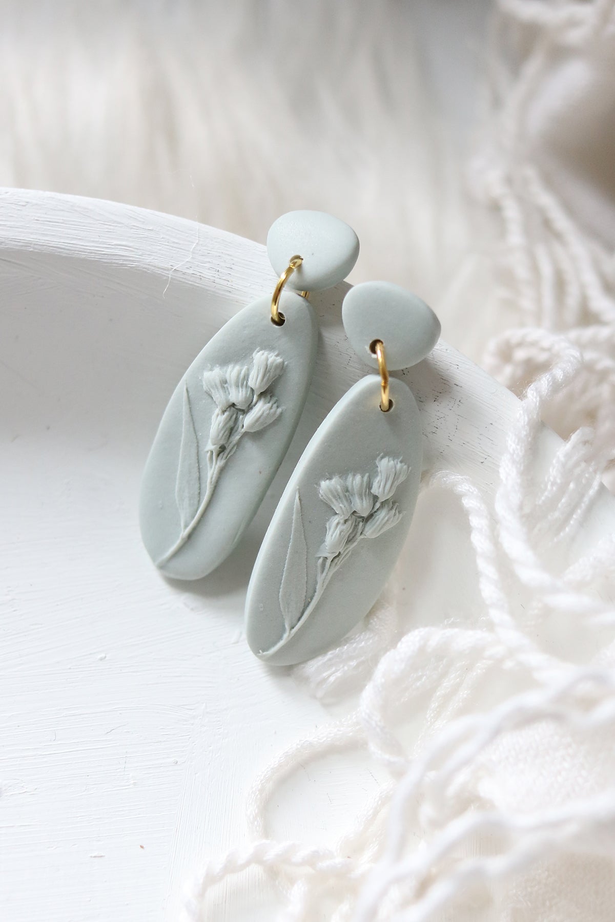 Untamed Floral Polymer Clay Earrings | Choose Your Colour
