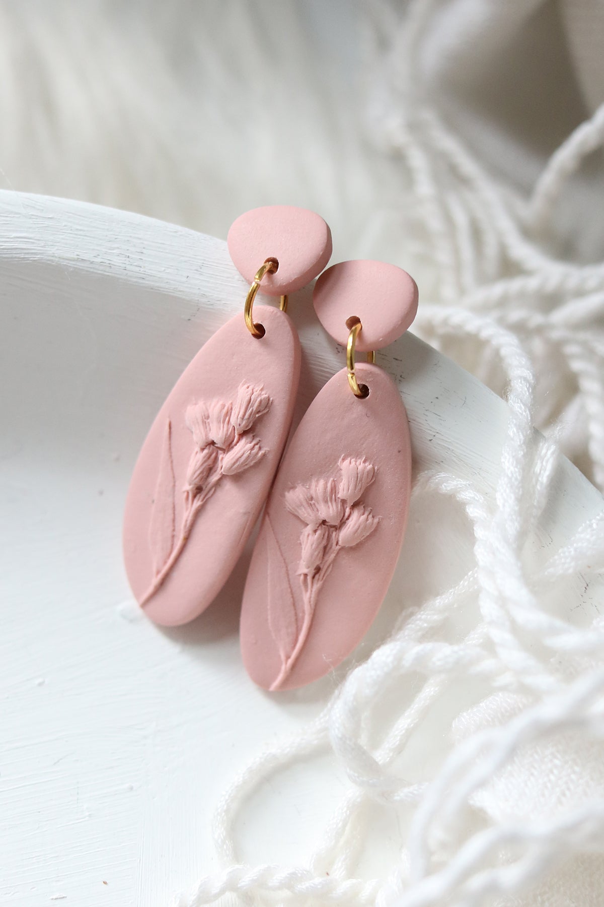 Untamed Floral Polymer Clay Earrings | Choose Your Colour