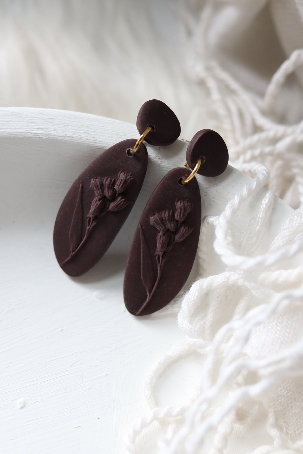 Untamed Floral Polymer Clay Earrings | Choose Your Colour
