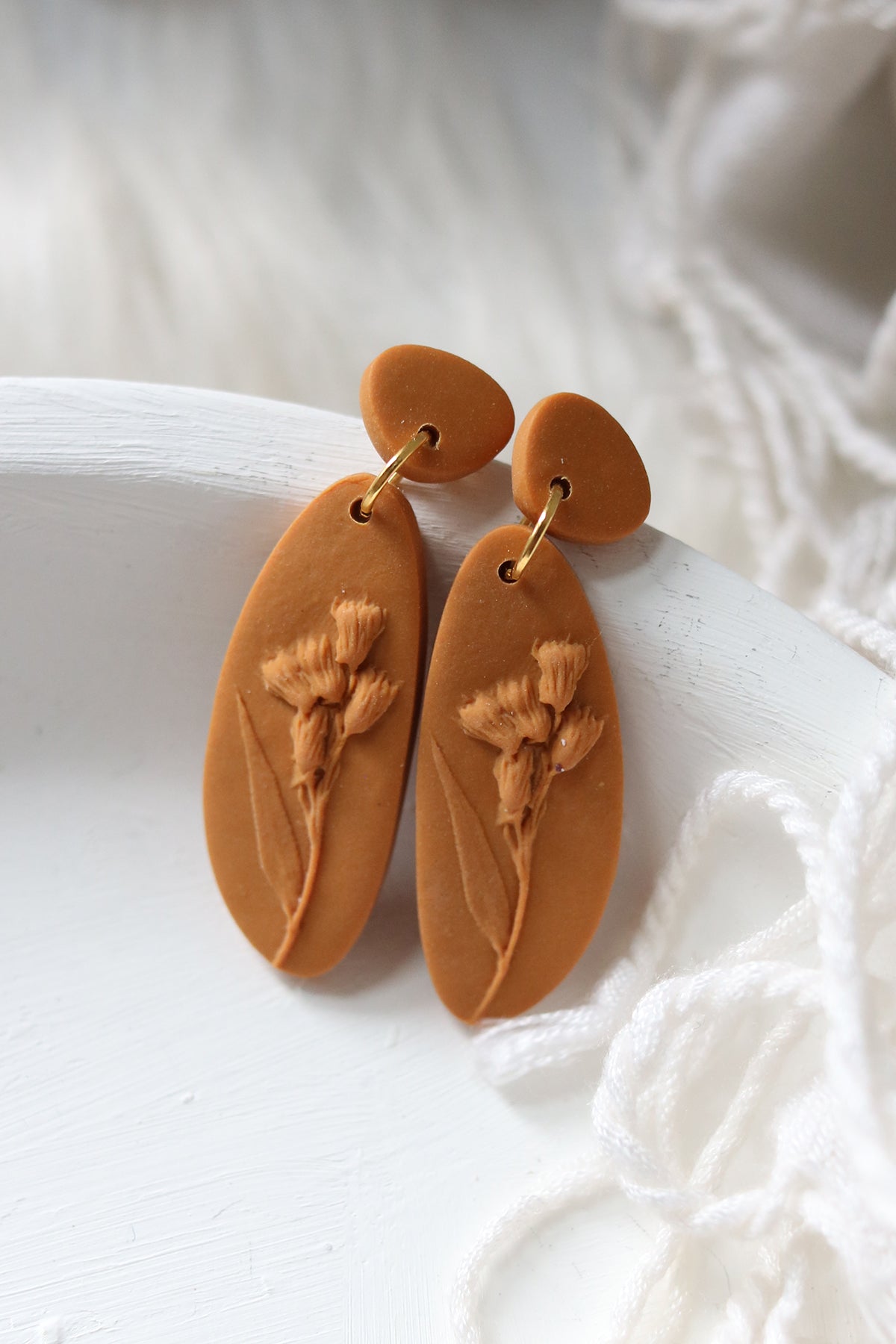 Untamed Floral Polymer Clay Earrings | Choose Your Colour