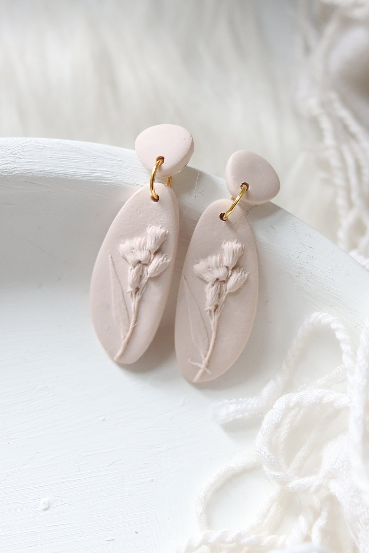 Untamed Floral Polymer Clay Earrings | Choose Your Colour